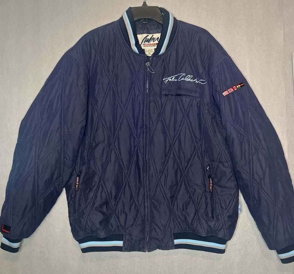 FUBU Collaboration Limited Edition Jacket Size XL Blue Quilted Y2K Streetwear